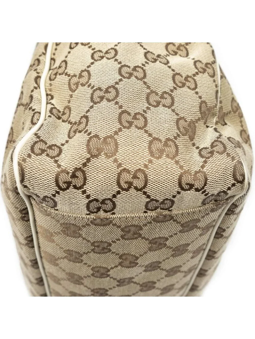 Gucci Positano Scarf Tote Ivory Beige GG Canvas